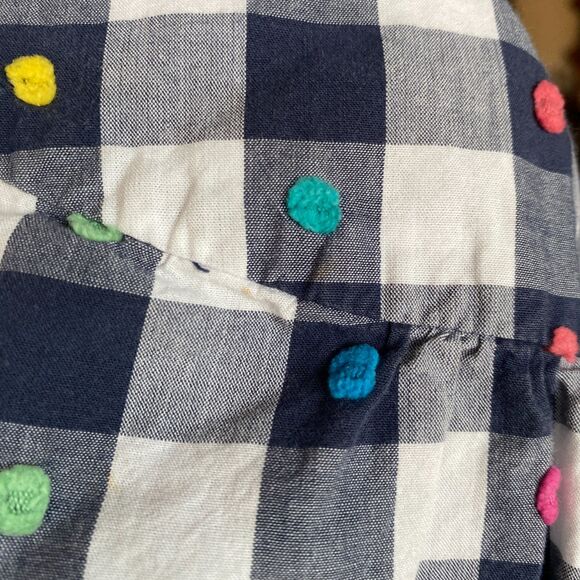 Hanna Andersson Gingham Swiss Dot Top Girls' 8 - Picture 6 of 9